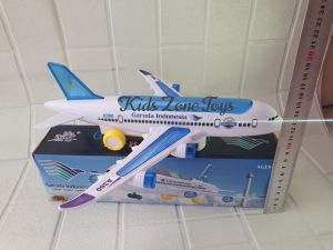 Mainan Anak Miniatur Pesawat Garuda Indonesia Airbus A380 Lampu & Suara