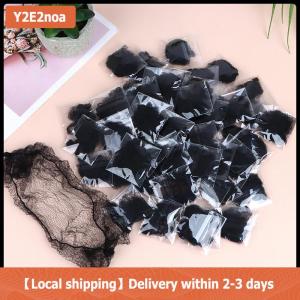 【Local shipping】 50Pcs Hair Net Black Elastic Bundle Hair Invisible Hairnet Mesh Bun Hair Net 30 50 60CM Hair Accessories