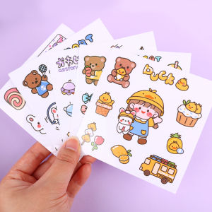 Sáng Tạo Sticker Dễ Thương Phim Hoạt Hình Gấu Văn Phòng Phẩm Phụ Kiện Hàn Quốc