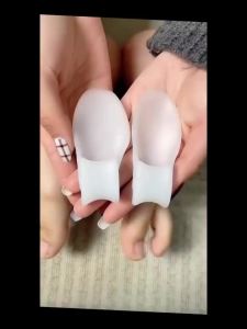 1pair Thumb Valgus Toe Separator Toe Corrector Silicone Toe Separator Anti-wear Protector