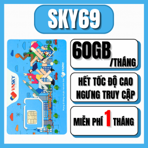 Sim 5G VNSKY sóng Mobifone SKY69 Sẵn 2GB/ngày data tốc độ cao miễn phí tháng đầu gia hạn hàng tháng | FREESHIP - CHƯA KÍCH HOẠT
