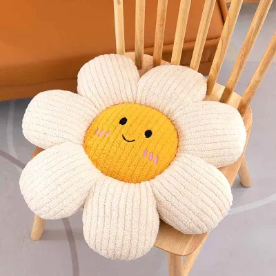 Cute Daisy Sunflower Cushion 45cm Flower Pillow Plush Soft Seat Pad Sofa Chair Backrest Decor Hadiah Hari Jadi