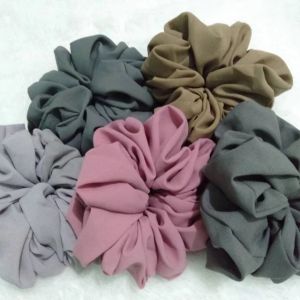 CEPOL HIJAB ANTI KEMPES SUPER JUMBO TILE LOKAL Scrunchie tulle penambah volume hijab