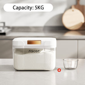 Vision 5/7.5/12.5/17.5KG Rice Storage Bucket Anti-moisture Flour Storage Box Kitchen Rice Barrel Sealed Grains Dispenser Kitchen Storage Container Insect-Proof