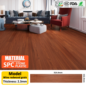 ✨1box contains 36pcs=5㎡✨SPC New Material vinyl flooring sticker waterproof 2.3mm thick wood vinyl flooring self adhesive PVC kitchen interior flooring waterproof 地板貼