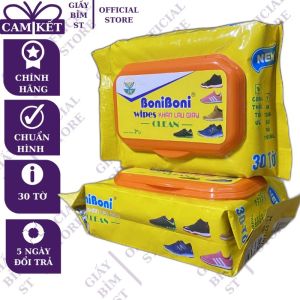 Khăn Giấy Lau Giày Siêu Sạch Hộp 30 Tờ Siêu Trắng