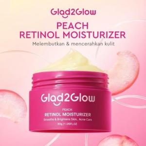 G2G Glad2Gloww Peach Retinol Moisturizer 30g Smooths & Brightens Skin Acne Care