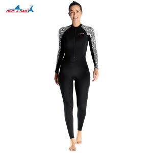 DIVE&SAIL Lycra One-piece Sunscreen Diving Suit Quick Dry Beach Waterproof Mother Swimming Surf Ice Bathing Suit