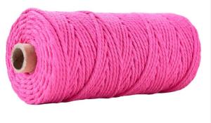 100 m/cuộn tự nhiên macrame dây 3mm Màu macrame dây bông sợi macrame sợi bông dây làm thủ công cho Treo Tường đan tự làm