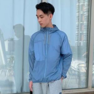 Sunscreen suit mens hooded Lightweight Jacket Breathable ice silk Motorcycle rider jacket thin Quick Drying Couple top