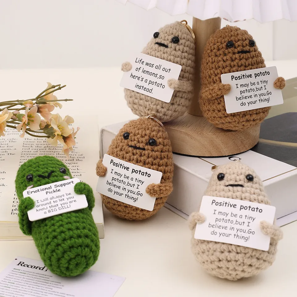 ILOVEDIY] Handmade Wool Inspirational Potato Doll Funny Crochet