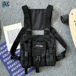 [Uetech] Molle Chest Bag Oxford Cloth Adjustable Multiple Pockets Lightweight Molle Shoulder Vest Bags for Outdoor Camping Supplies
