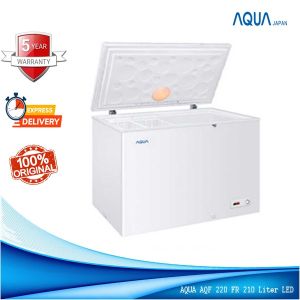 AQUA Chest Freezer 210 Liter AQF 220 HC Anti Bacterial LED Low Watt Garansi 7 TH