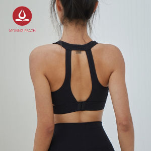 《406》Moving Peach Yoga Bra Top Women Push Up Underwear Mesh 4 Size Breathable Brassiere GBB