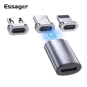Magnetic Micro USB Type C Adapter For iPhone Samsung Xiaomi Micro Female To USB C Male Cable Magnet Converter Connector