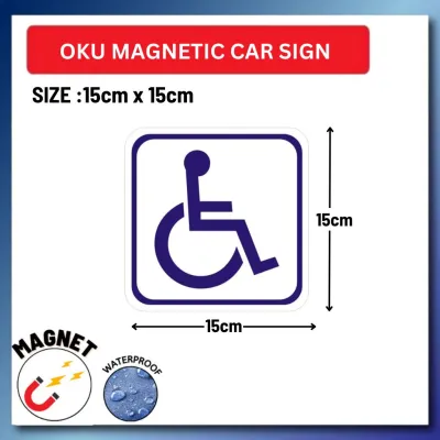 OKU Magnetic Car Sign / Sticker Car Sign