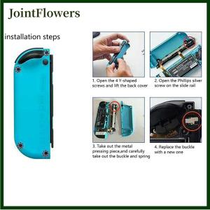JointFlowers สลักหัวเข็มขัดล็อคโลหะ1คู่เข้ากันได้กับนินเท็นโดสวิตช์จอยคอน