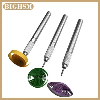 BIGHSM Metal Slotted Quilling Paper Tool Papercraft Origami Paper Quilling Rolling Pen