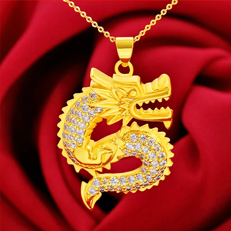 Gold plated dragon deals necklace