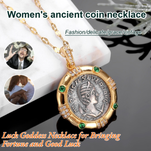 Luck Goddess Necklace Bringing Fortune And Good Luck Pendant Clavicle Chain Personalized Ancient Coin Necklace Woman Jewelry Gift
