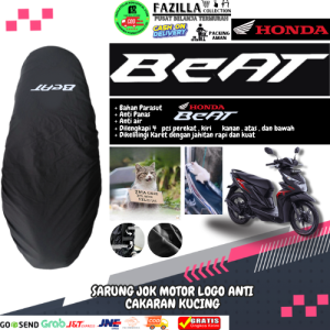 FAZILLA Sarung Cover Pelindung tempat duduk Jok Motor Anti Cakaran Kucing  Anti Air  Anti Panas New Logo Varian KANJI JEPANG VARIO / BEAT fi deluxe street 110 125 150 160 Waterproof COD