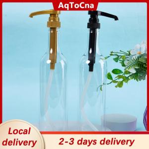 [COD] AqToCna Ship within 24 hours 750ml Transparent Coffee Syrup Bee Drip Storage Dispenser Pump Bottle Squeeze Milk Bottle Honey Jar Container