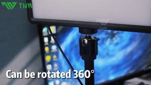 Overhead Selfie Lampu Stand LED Dimmable Photography Lighting Desktop cket With Phone Clip for Live Streaming