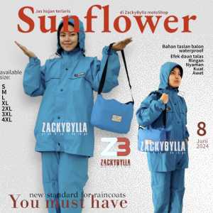 Jas Hujan Sunflower Original Stelan Jaket dan Celana Pria Wanita