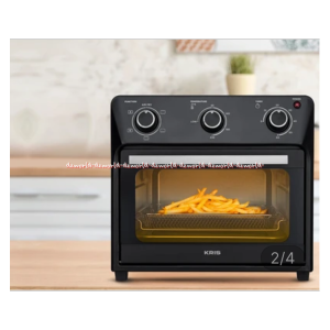 Kris 28L Air Fryer Oven Black Hitam Alat Pemanggang Makanan Multifungsi 2in1 Aifyer Oven Desain Modern