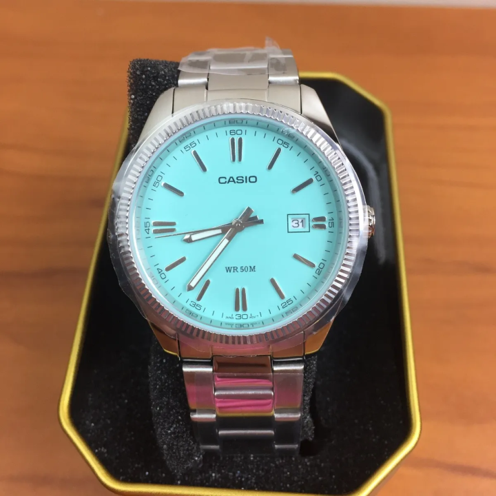 カシオ Tiffany ブルー ターコイズブルー MTP-1302D-2A2JF - 時計