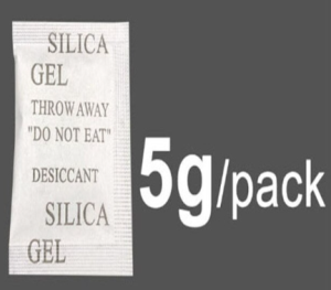 ORIGINAL Silica Gel 5 GRAMS PACK Desiccant Packets Moisture Absorber Dehumidifier Oil Resistant