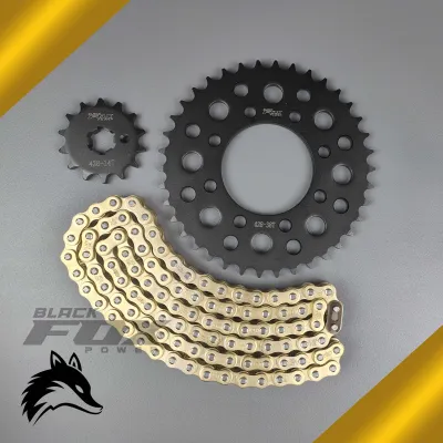 GEAR SET VEGA ZR JUPITER Z 115 NEW VEGA RR FORCE F1 INJECTION 14T 38T 428H 106L