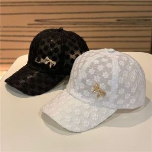 CHUN053634 Có thể điều chỉnh Mũ bóng chày Ren Thoáng khí Mũ lưỡi trai đính nơ đá pha lê Thời trang Chống nắng Mũ Hip Hop Thể thao ngoài trời