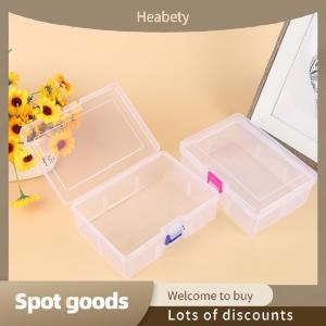 Heabety Fashion Transparent Component Screw Storage Box Jewelry Display Practical Tool Box Plastic Container Box Tool Case Screw Sewing Box Electronic Components Hardware Tools Box