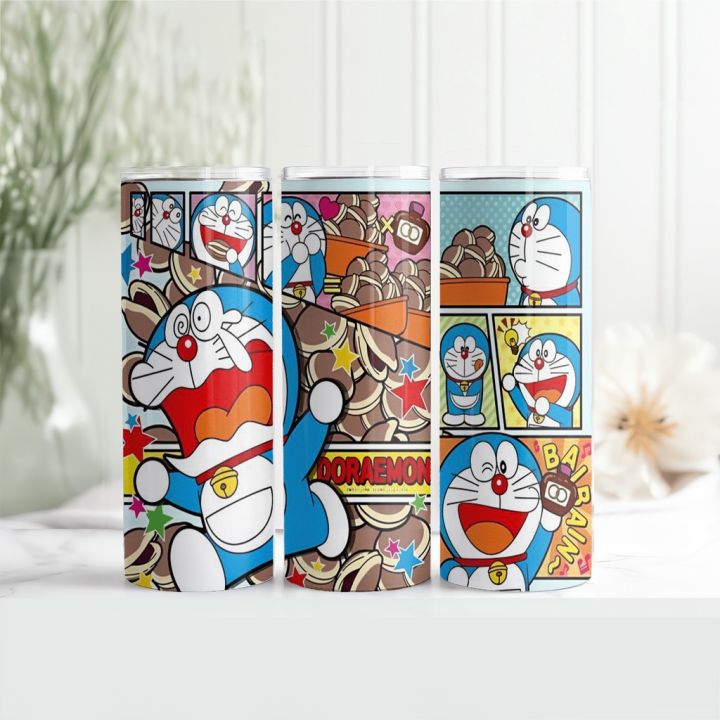 Doraemon Tumbler cup 20oz Skinny Thermos Bottle 304 stainless steel