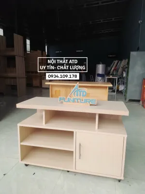 Tủ kệ tivi gia đình giá rẻ màu trắng kem sang trọng kích thước 1m1m21m41m6 hàng chính hãng NỘI THẤT ATD