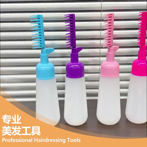 2 trong 1 gốc Lược Applicator sợi lông nhuộm chai với lược dầu dưỡng tóc chai bôi sợi lông nhuộm Applicator