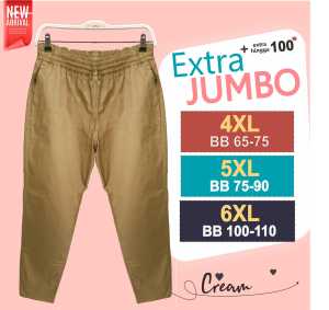 CELANA WANITA DEWASA KANTOR JUMBO BIG SIZE CASUAL PANTS 3XL - 4XL - 5XL - 6XL - 7XL