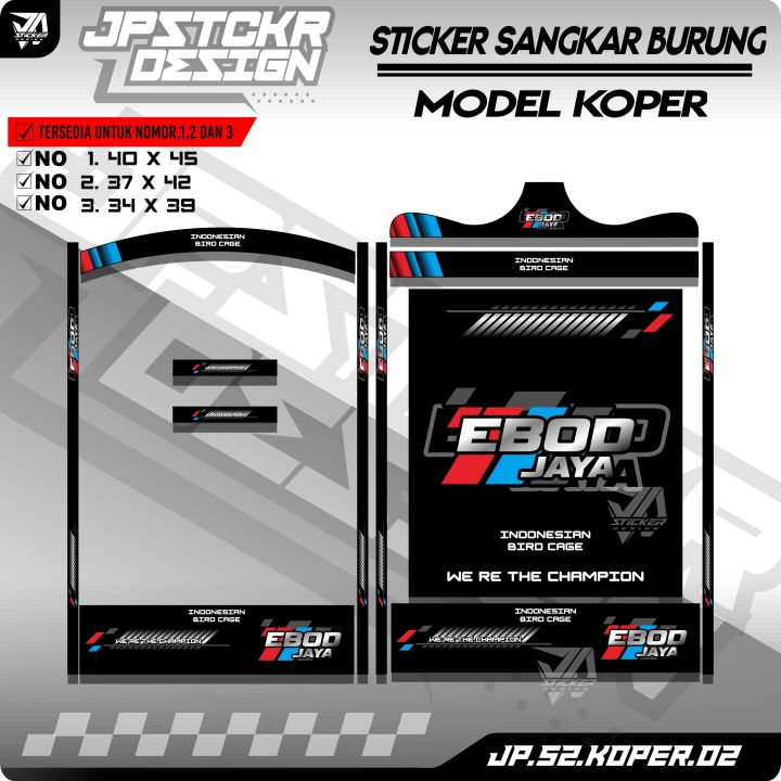Stiker Sangkar Kotak Model Koper Sticker Dekal Ebod Radja Company ...