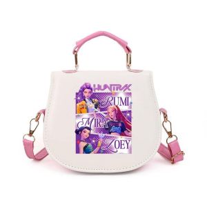 KPop Demon Hunters Rumi Mira Zoey HUNTRX Girls Shoulder Bag White PU Leather Crossbody Handbag Gift