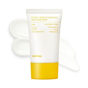 celimax Pore+Skin Clarifying Daily Sunscreen SPF 50 Broad Spectrum Sunscreen with TXA & Niacinamide Non-Sticky No White Cast For All Skin Tones Korean Skincare 50ml