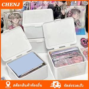[COD] CHENJ Ship within 24 hours กล่องเก็บของแบบใสสไตล์เกาหลีกล่องใส่นามบัตรกล่องใส่การ์ดรูปถ่ายกล่องใส่การ์ดแบบพับได้