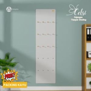 Adapta - Rak Hias Gantungan Kayu dengan Lubang yang Bisa Dipindah - Rak Pajangan Tempel Dinding