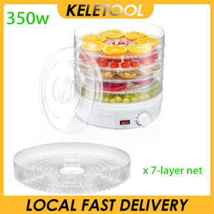 Adjustable temperature food dehydrator with 5 fruit dryers and non stick tray mushroom vegetable fruit and dehydrator