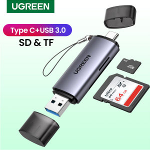 UGREEN 2 in 1 Card Reader USB 3.0 SD TF OTG Type C Smart Memory Card Reader for Redmi note 7/Samsung A30/A50/A70/S10/S9/Note 9/Huawei Nova 3e /mate 10/P20 Samsung S8/S9/Note9 etc.