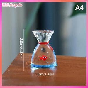 [Hill Angelia] Thủ công Kính túi cá bức tượng nhỏ túi cá đồ trang trí sôi động kính cá Máy tính để bàn trang trí nhà văn phòng trang trí