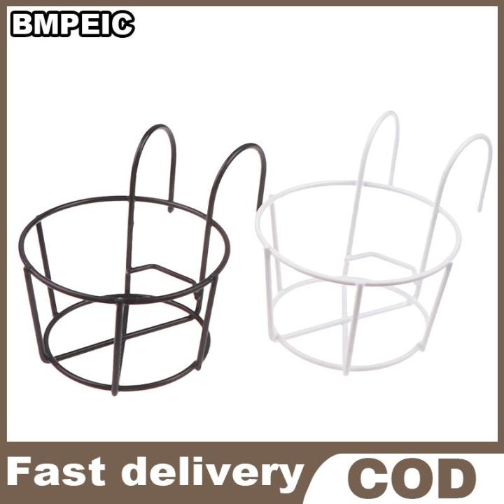 Garden Iron Rack BMPEIC Garden Hanging Plant Iron Racks Balcony Round Flower Pot Rack ...