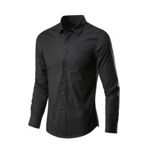 Áo sơ mi trắng dài tay cho nam kiểu dáng ôm sát không cần ủi bộ suit công sở chuyên nghiệp phiên bản Hàn Quốc áo sơ mi trang phục thông thường màu trắng cho nam