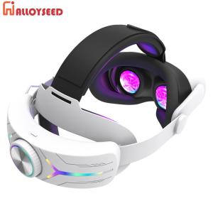 Meta Quest 3S VR Headset RGB Head Strap with 12000mAh Battery Adjustable Comfortable Gaming Gear