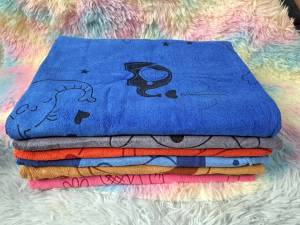ผ้าเช็ดตัวนาโนไซส์จัมโบ้ ผืนใหญ่ สำหรับคนรูปร่างใหญ่ ลายน่ารัก ซับน้ำได้ดี นาด 90x160 ซม.